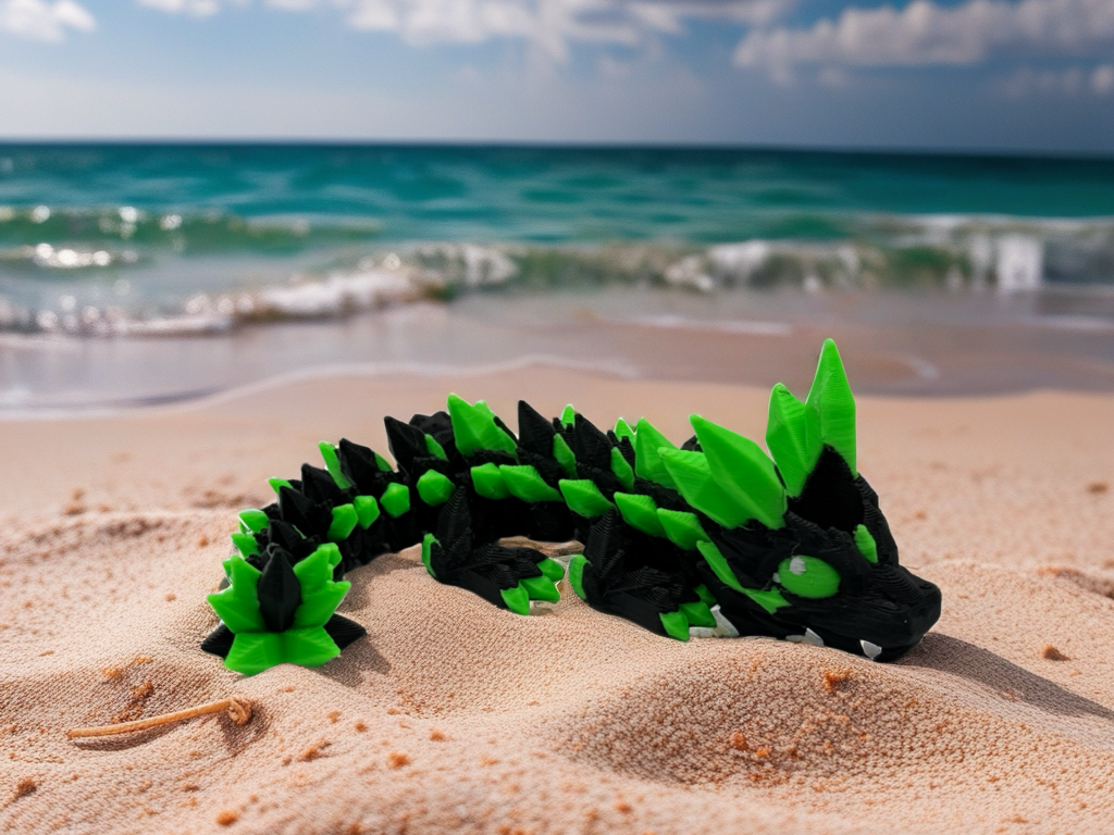 JANABAN 3D Printed Stanley Straw Topper Crystal Dragon