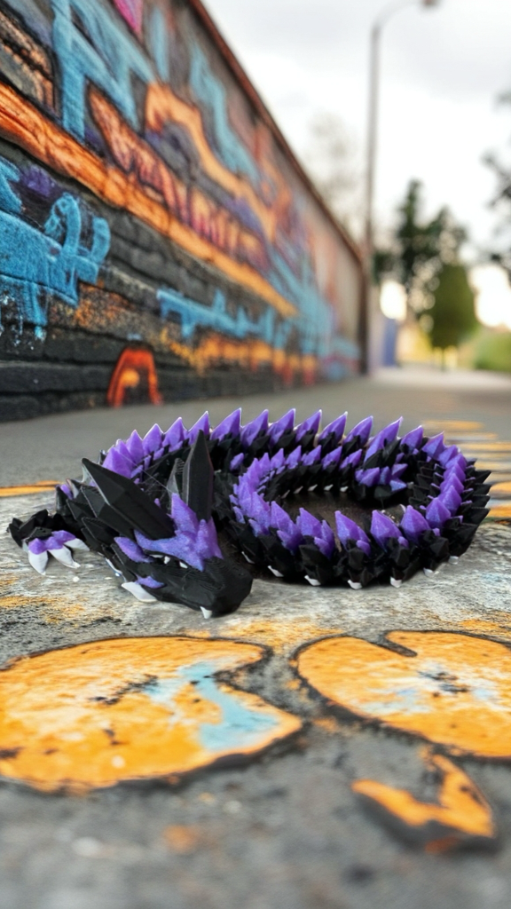 3D Printed Crystal Dragon – Pick Your 3 Favorite Colors to Match Your Gaming Setup!