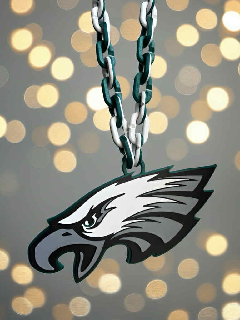 Oversized 3D Printed Sports Chain – Custom Team or Logo Necklace