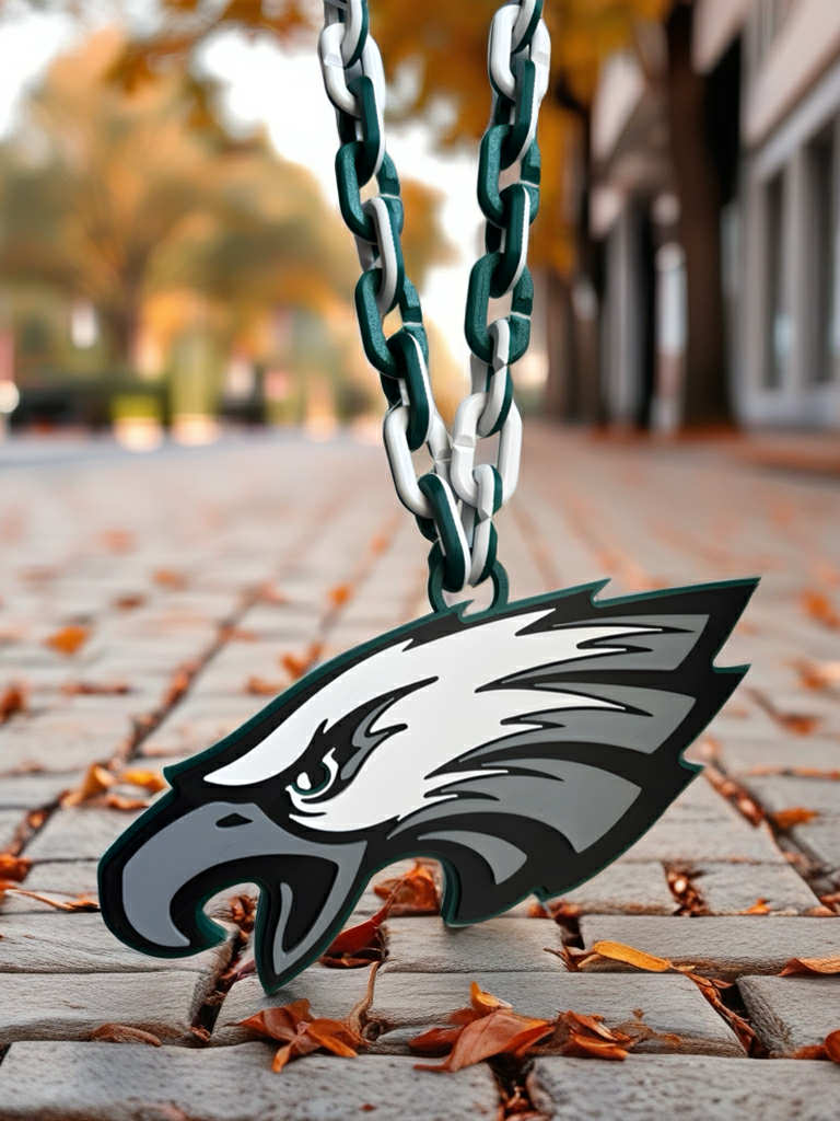 Oversized 3D Printed Sports Chain – Custom Team or Logo Necklace
