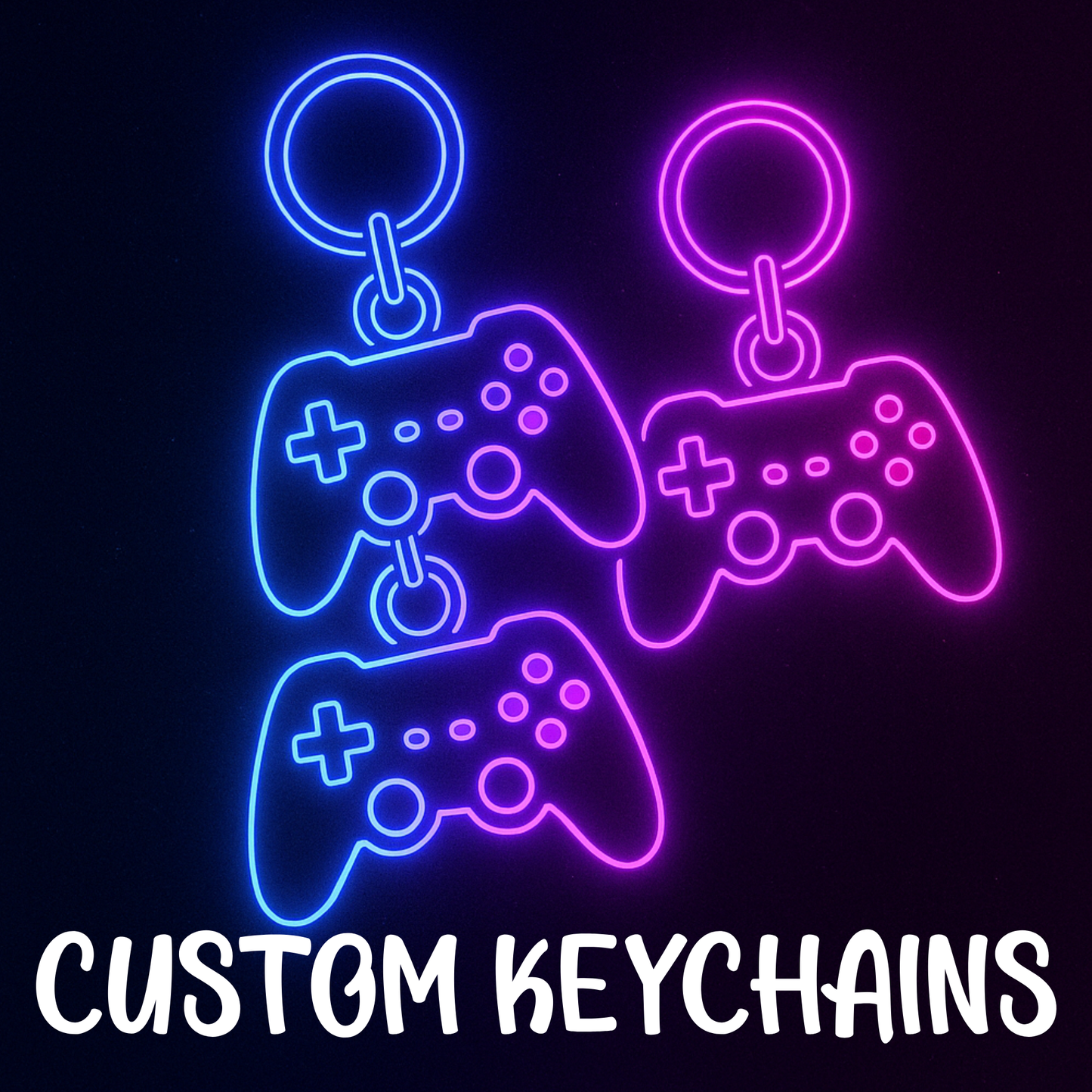 Custom 3D Printed Keychains – Up to 4 Colors