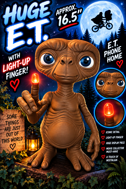 HUGE E.T. with Light-Up Finger – Approx. 16.5"