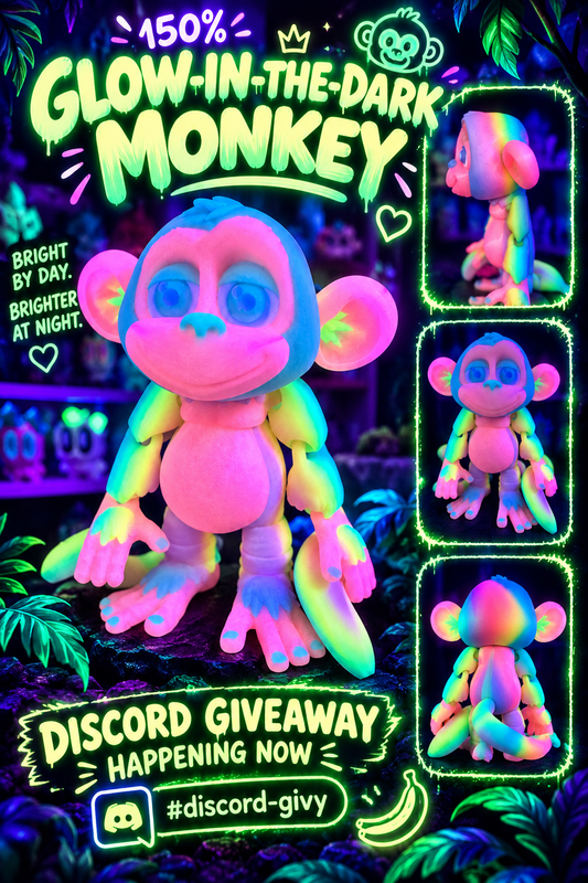 150% Glow-in-the-Dark Flexi-Factory Monkey