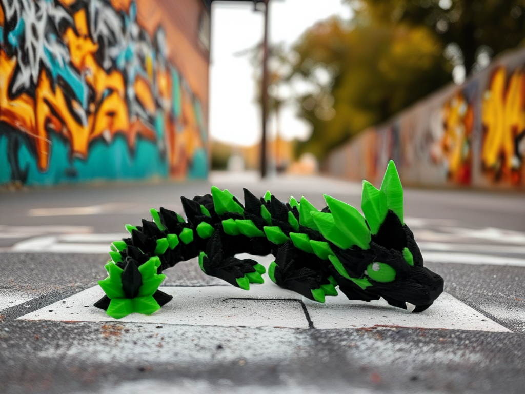 JANABAN 3D Printed Stanley Straw Topper Crystal Dragon