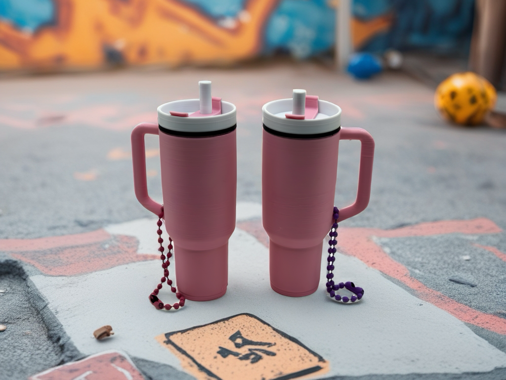 Mini Stanley-Inspired Keychain – 3D Printed with Removable Top &amp; Storage