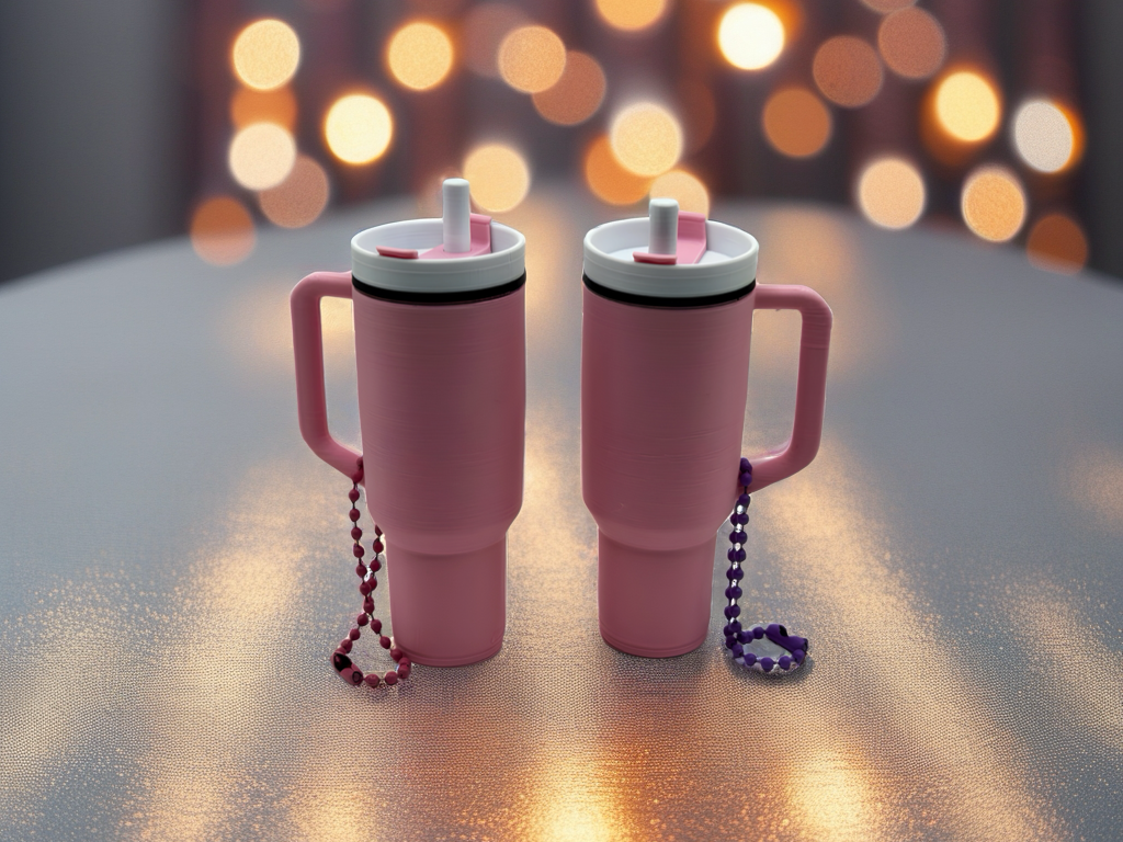 Mini Stanley-Inspired Keychain – 3D Printed with Removable Top &amp; Storage