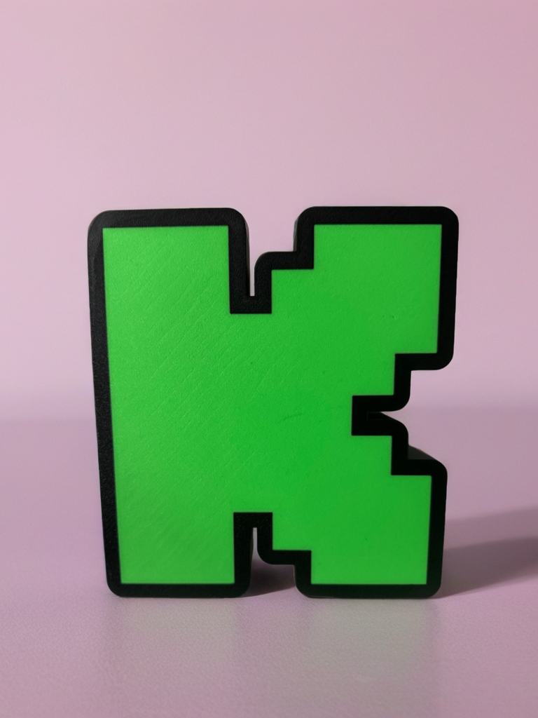 3D Kick “K” Logo Printed Light Box