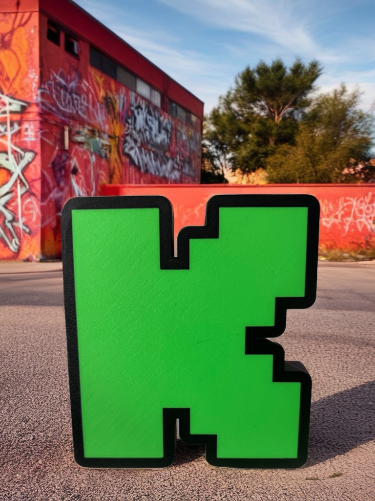 3D Kick “K” Logo Printed Light Box