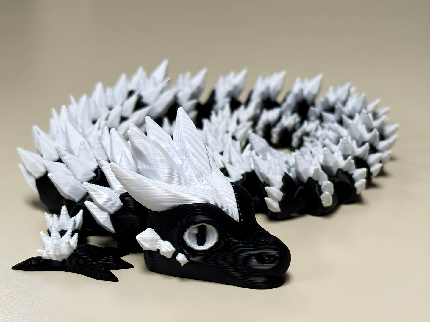 Black Fox 3D Printed Crystal Dragon