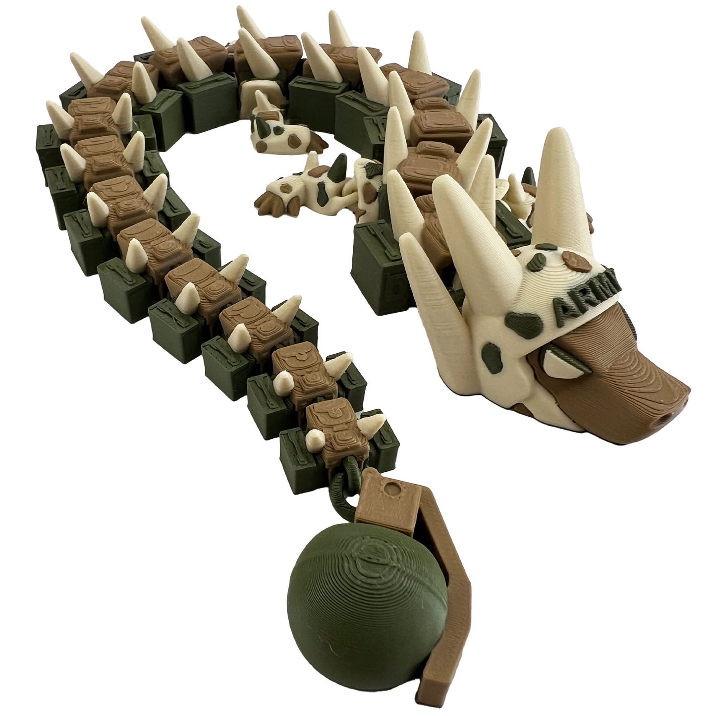 3D Printed Military Dragons – Army, Marines, Navy Editions