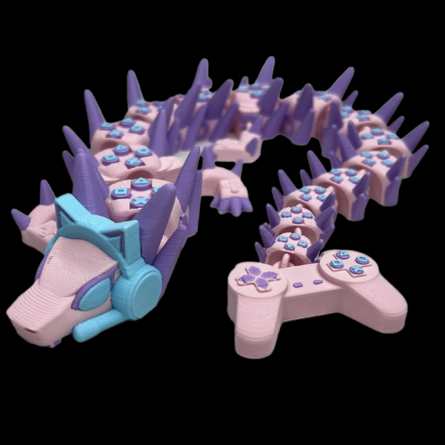 3D Printed Gamer Dragon – Custom Colors