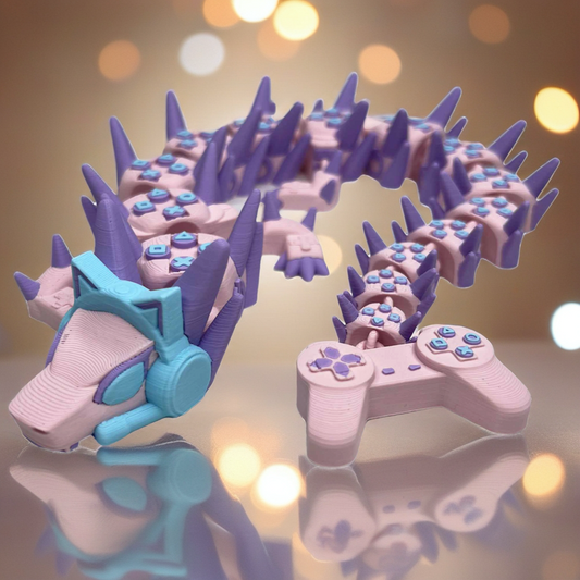 3D Printed Gamer Dragon – Custom Colors