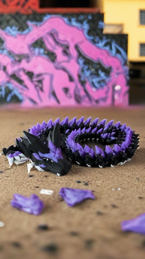 3D Printed Crystal Dragon – Pick Your 3 Favorite Colors to Match Your Gaming Setup!