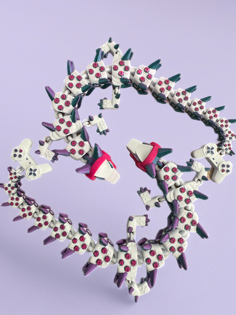 3D Printed Gamer Dragon – Custom Colors